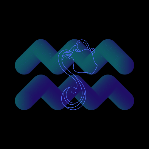 Aquarius in Astrology Glyph Symbol